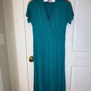 Polka Dot Women’s Summer Knit Dress, Short Sleeve